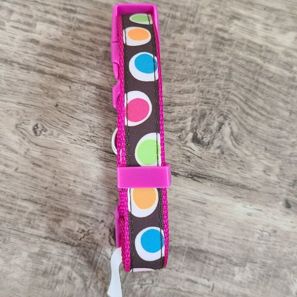Top Paw Pink Groovy Dot Collar for Dogs - Size Small Neck 9-17" Adjustable - Picture 3 of 6
